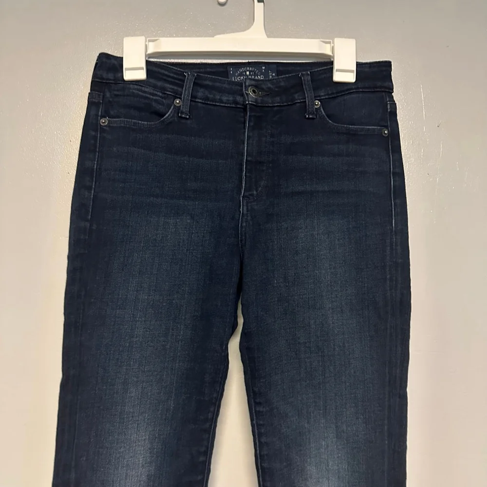 Womens Lucky Brand Hayden Skinny jeans mid-rise Size 4/27 dark Blue wash 31x30